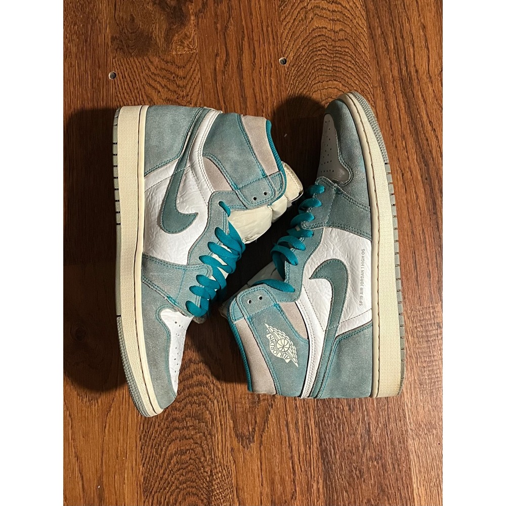 Nike Air Jordan 1 Retro High OG Turbo Green White Mens Size 12 - Picture 2 of 7